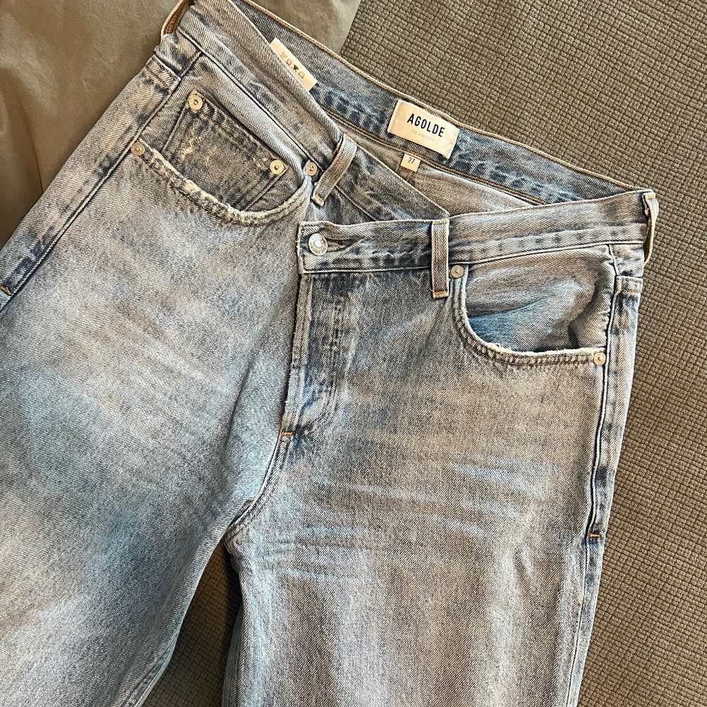 Agolde cross cross high rise jeans